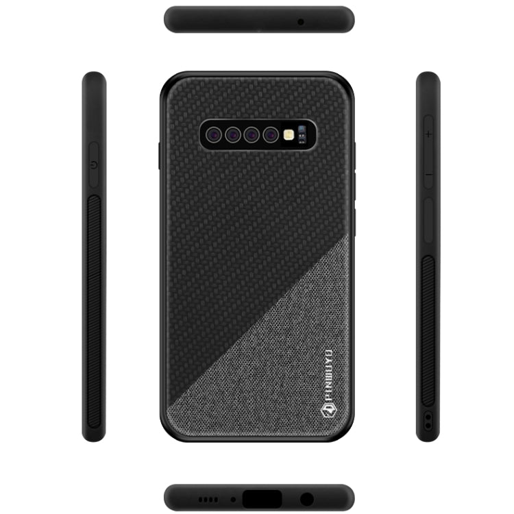 PINWUYO Honors Series Shockproof PC + TPU Protective Case for Galaxy S10 Plus(Black) - Galaxy Phone Cases by PINWUYO | Online Shopping UK | buy2fix