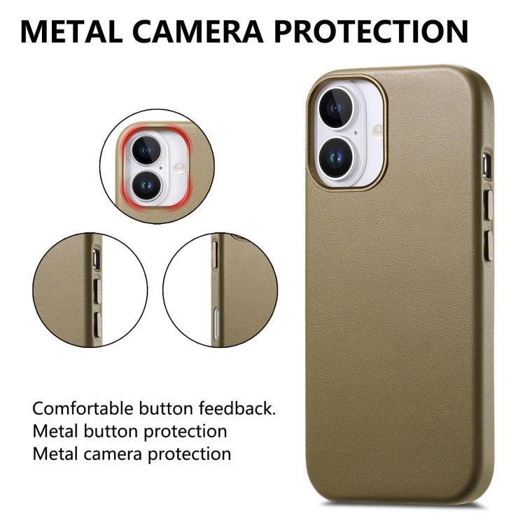 For iPhone 16 Plus Electroplated Metal Button Shockproof Phone Case(Green) - iPhone 16 Plus Cases by buy2fix | Online Shopping UK | buy2fix