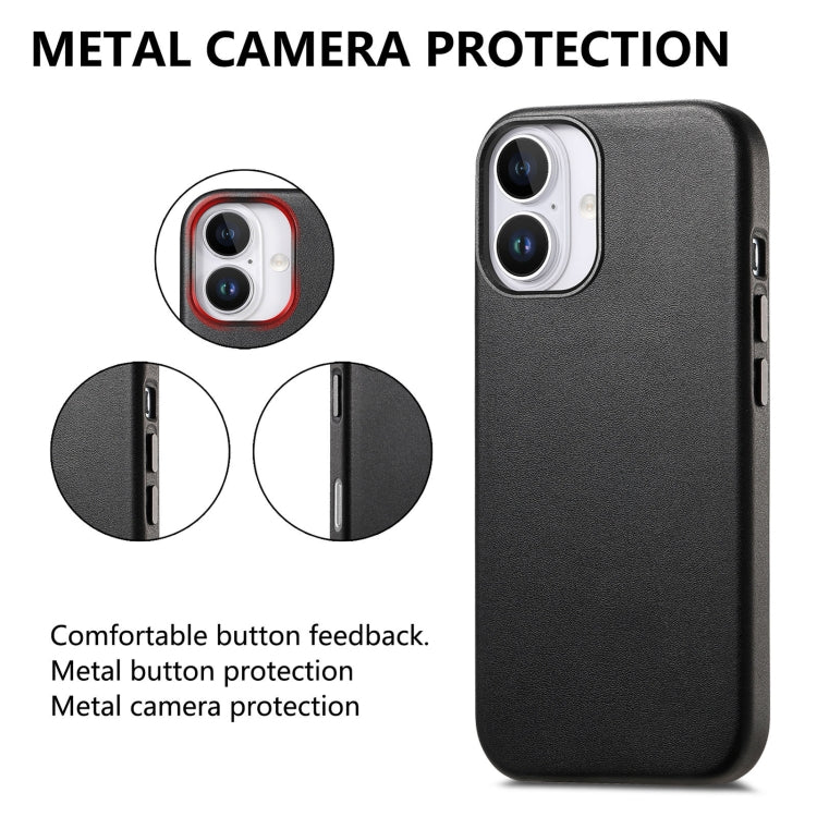 For iPhone 16 Plus Electroplated Metal Button Shockproof Phone Case(Black) - iPhone 16 Plus Cases by buy2fix | Online Shopping UK | buy2fix