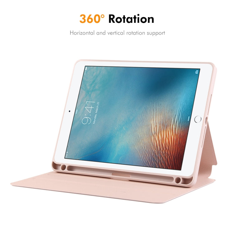 For iPad Air / Air 2 / 9.7 2017 / 2018 ENKAY 360 Rotation TPU Leather Smart Tablet Case with Pen Slot(Beige) - iPad 9.7 (2018) & (2017) Cases by ENKAY | Online Shopping UK | buy2fix