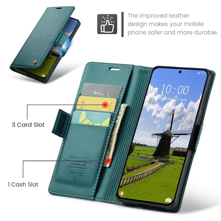 For Xiaomi 14T Pro CaseMe 023 Butterfly Buckle Litchi Texture RFID Anti-theft Leather Phone Case(Green) - 14T Pro Cases by CaseMe | Online Shopping UK | buy2fix