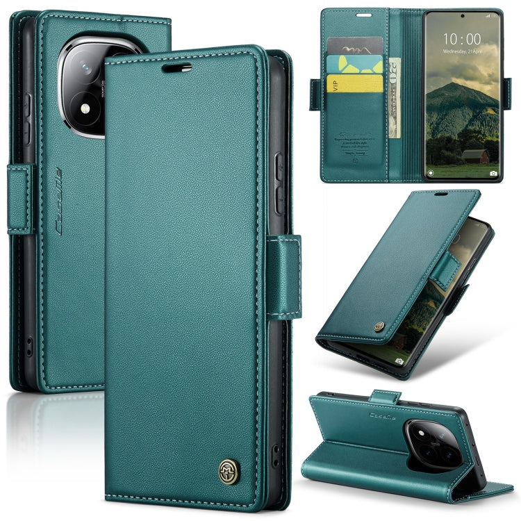 For Redmi Note 14 Pro 5G CaseMe 023 Butterfly Buckle Litchi Texture RFID Anti-theft Leather Phone Case(Green) - Note 14 Pro Cases by CaseMe | Online Shopping UK | buy2fix