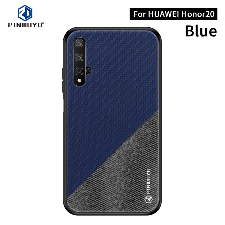 PINWUYO Honors Series Shockproof PC + TPU Protective Case for Huawei Honor 20(Blue) - Honor Cases by PINWUYO | Online Shopping UK | buy2fix