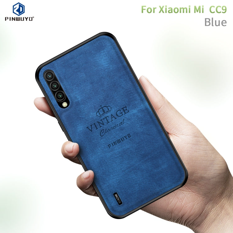 PINWUYO Shockproof Waterproof Full Coverage PC + TPU + Skin Protective Case  for Xiaomi Mi CC9 / CC9 Mito Custom Edition(Blue) - Xiaomi Cases by PINWUYO | Online Shopping UK | buy2fix