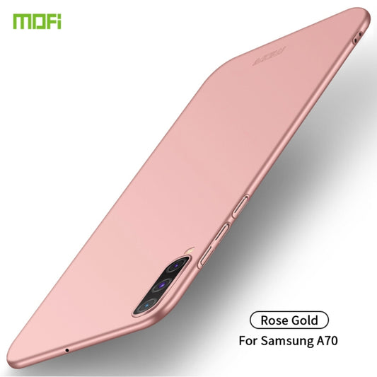 For Galaxy A70 MOFI Frosted PC Ultra-thin Hard Case(Rose gold) - Galaxy Phone Cases by MOFI | Online Shopping UK | buy2fix