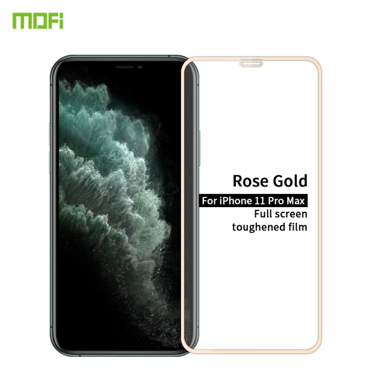 For iPhone 11 Pro Max   MOFI 9H 2.5D Full Screen Tempered Glass Film(Rose Gold) - iPhone 11 Pro Max Tempered Glass by MOFI | Online Shopping UK | buy2fix