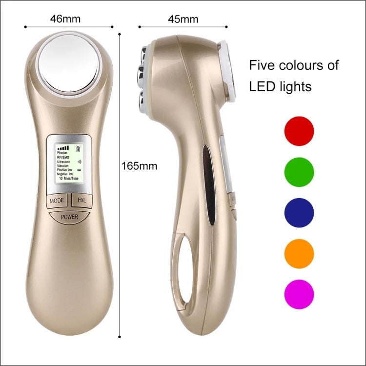 OFY9901  Face Skin EMS Mesotherapy Electroporation RF Radio Frequency Facial LED Photon Skin Care Face Lift Tighten Remove Wrinkle(Gold) - Beauty Instrument by buy2fix | Online Shopping UK | buy2fix