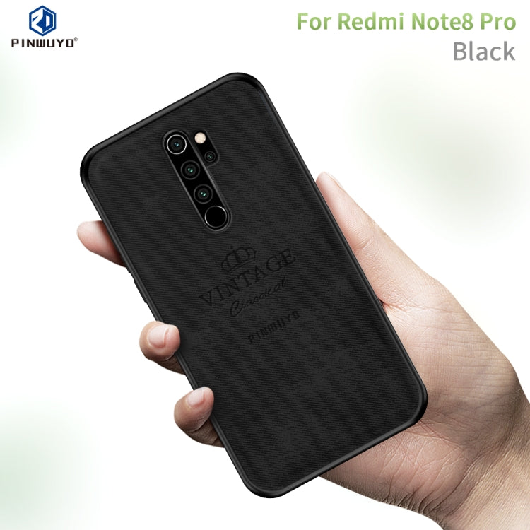 For Xiaomi RedMi Note 8 Pro PINWUYO Zun Series PC + TPU + Skin Waterproof And Anti-fall All-inclusive Protective Shell(Black) - Xiaomi Cases by PINWUYO | Online Shopping UK | buy2fix