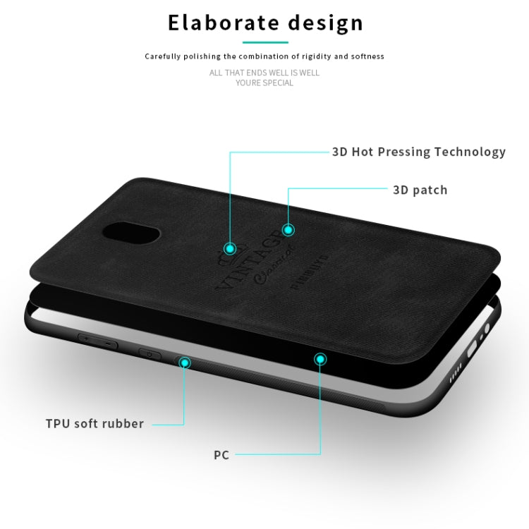 For Xiaomi RedMi 8A PINWUYO Zun Series PC + TPU + Skin Waterproof And Anti-fall All-inclusive Protective Shell(Black) - Xiaomi Cases by PINWUYO | Online Shopping UK | buy2fix