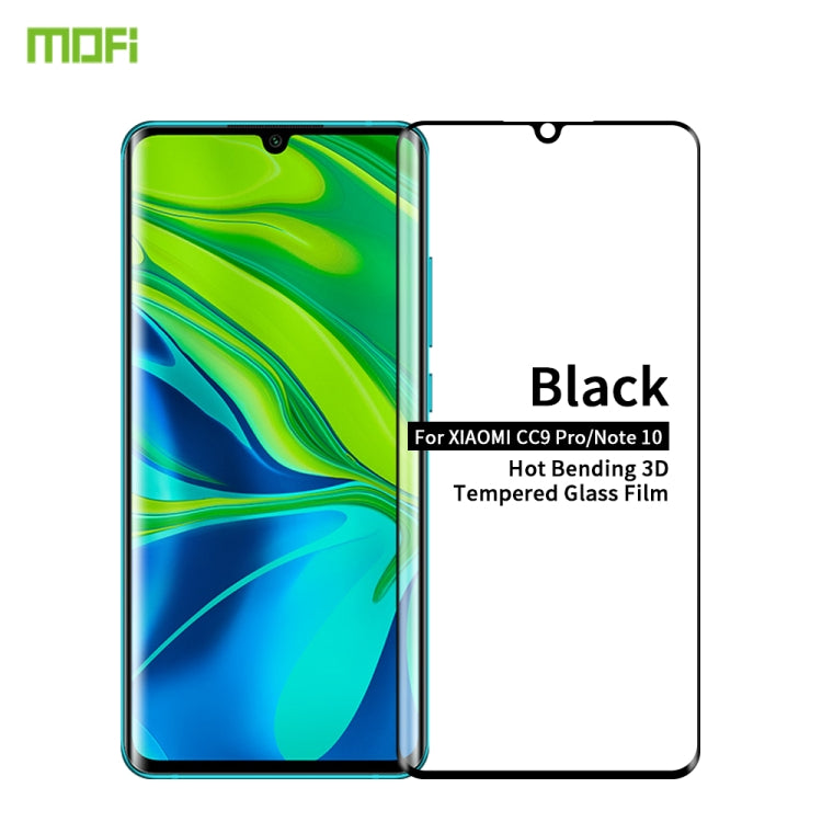 For Xiaomi CC9 Pro / Xiaomi Note10 MOFI 9H 3D Explosion Proof Thermal Bending Full Screen Covered With Tempered Glass Film(Black) -  by MOFI | Online Shopping UK | buy2fix