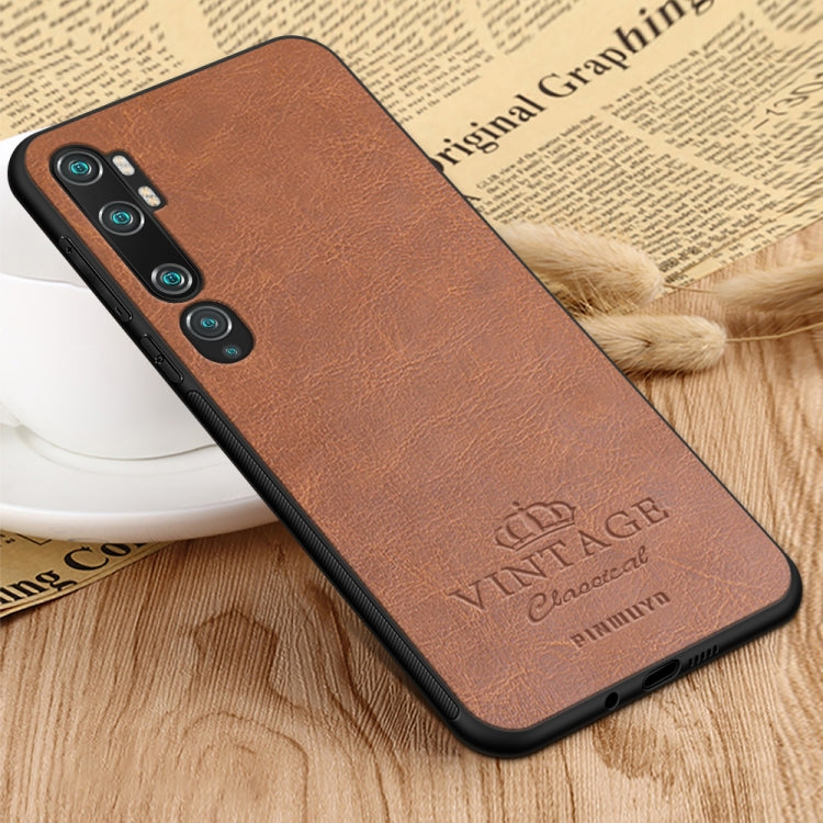 For Xiaomi Mi CC9 Pro / Note10 PINWUYO Pin Rui Series Classical PU Leather + PC + TPU Anti-fall All-inclusive Case (Brown) - Xiaomi Cases by PINWUYO | Online Shopping UK | buy2fix