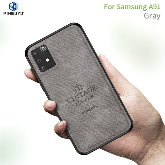 For Galaxy A91 / S10 Lite PINWUYO Zun Series PC + TPU + Skin Anti-fall All-inclusive Protective Case(Grey) - Galaxy Phone Cases by PINWUYO | Online Shopping UK | buy2fix