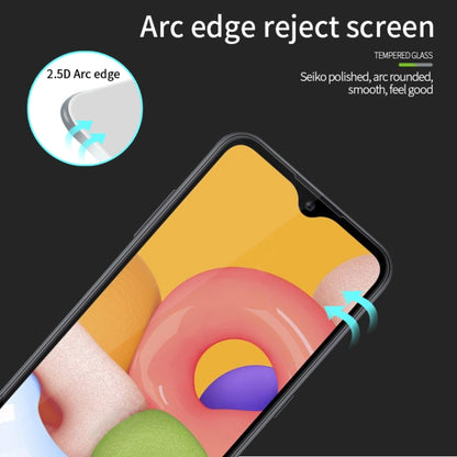 For Galaxy A01 MOFI 9H 2.5D Full Screen Tempered Glass Film(Black) - Galaxy Tempered Glass by MOFI | Online Shopping UK | buy2fix