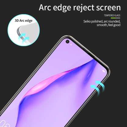 For Huawei P40 Lite MOFI 9H 3D Explosion-proof Curved Screen Tempered Glass Film(Black) - Huawei Tempered Glass by MOFI | Online Shopping UK | buy2fix