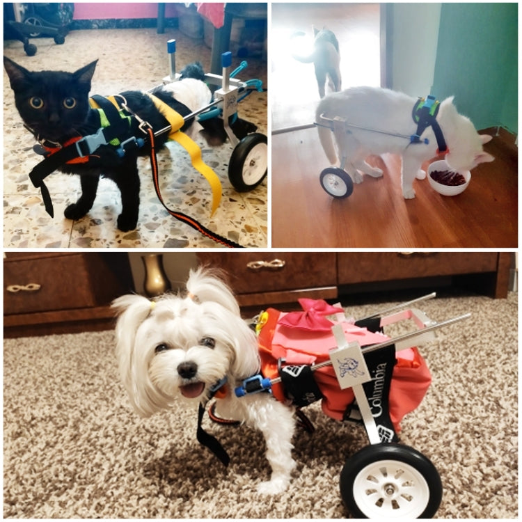 Pet Wheelchair Disabled Dog Old Dog Cat Assisted Walk Car Hind Leg Exercise Car For Dog/Cat Care, Size:XS - Training Aids by buy2fix | Online Shopping UK | buy2fix