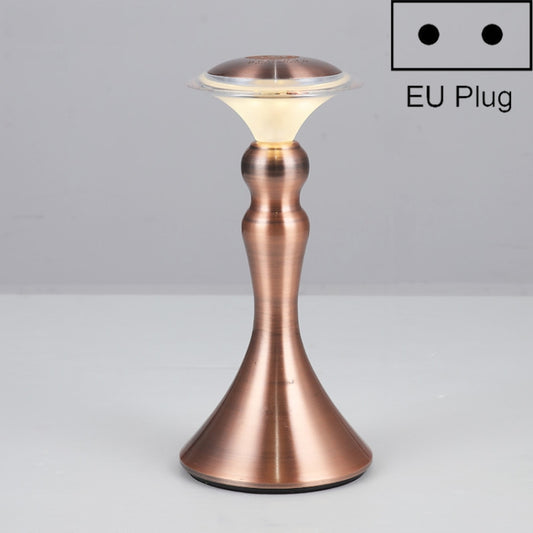 HT-TD2W1 LED Charging Restaurant Bar Decoration Table Lamp, Plug Type:EU Plug(Charging Type Red Bronze) - Bedside Light by buy2fix | Online Shopping UK | buy2fix