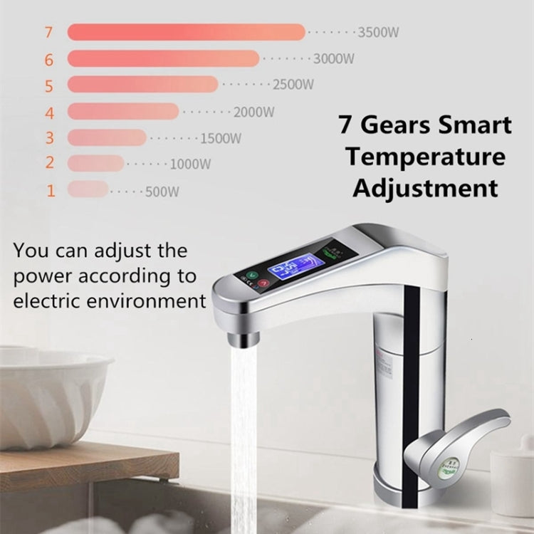 Intelligent Instant Digital Hot Water Faucet Hot and Cold Water Heater, EU Plug(Silver Grey) - Faucets & Accessories by buy2fix | Online Shopping UK | buy2fix