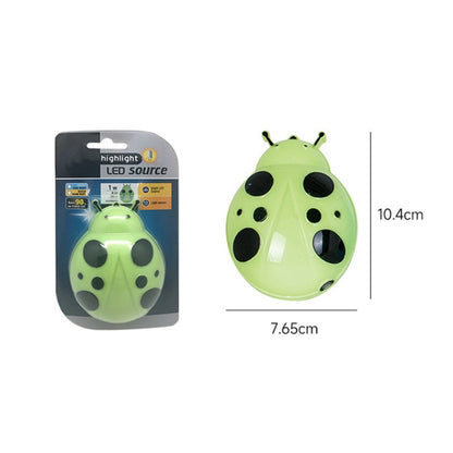 A62 Beetle Shape LED Night Light Plug-in Intelligent Light Control Sensor Light, Plug:US Plug(Green) - Sensor LED Lights by buy2fix | Online Shopping UK | buy2fix