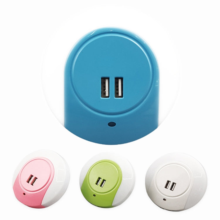 A78B LED Night Light With USB Port Intelligent Light Control Sensor Light, Plug:US Plug(Pink) - Sensor LED Lights by buy2fix | Online Shopping UK | buy2fix