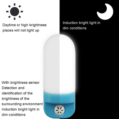 A88 Intelligent Light Sensing LED Bedside Lamp Corridor Aisle Night Light, Plug:US Plug(Blue) - Sensor LED Lights by buy2fix | Online Shopping UK | buy2fix