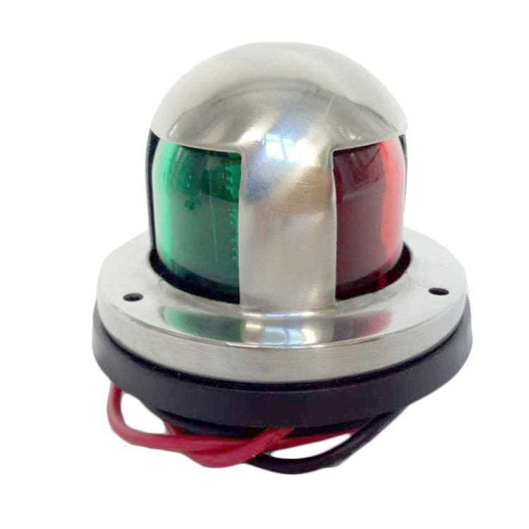 4W 12V IP65 Waterproof Stainless Steel Two-color Marine Signal Light Red and Green LED Lights - Marine Accessories & Parts by buy2fix | Online Shopping UK | buy2fix
