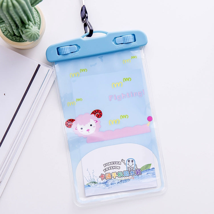 10 PCS Large Outdoor Photo Transparent Waterproof Cartoon Mobile Phone Bag, Style:Little Pink Cat - Waterproof Bag by buy2fix | Online Shopping UK | buy2fix