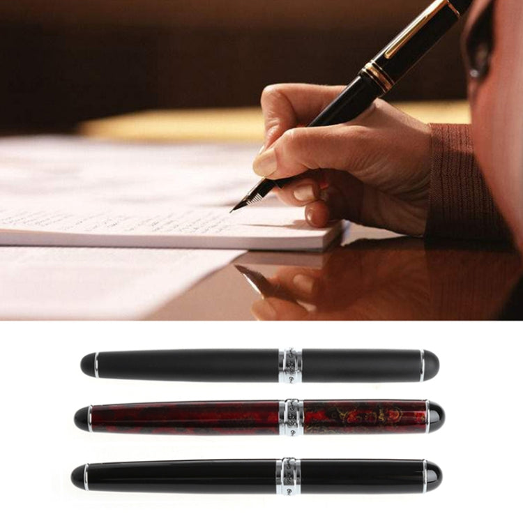 X750 Stationery Stainless Steel Fountain Pen Medium Nib Ink Pens School Oiifice Gift, Nib Size:1.1mm(Silver) - Fountain Pens by buy2fix | Online Shopping UK | buy2fix