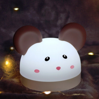 Cute Mouse Silicon Night Light with Electronic Alarm Clock Function Bedside Sleeping Desk Lamp Learning Clock - Night Lights by buy2fix | Online Shopping UK | buy2fix