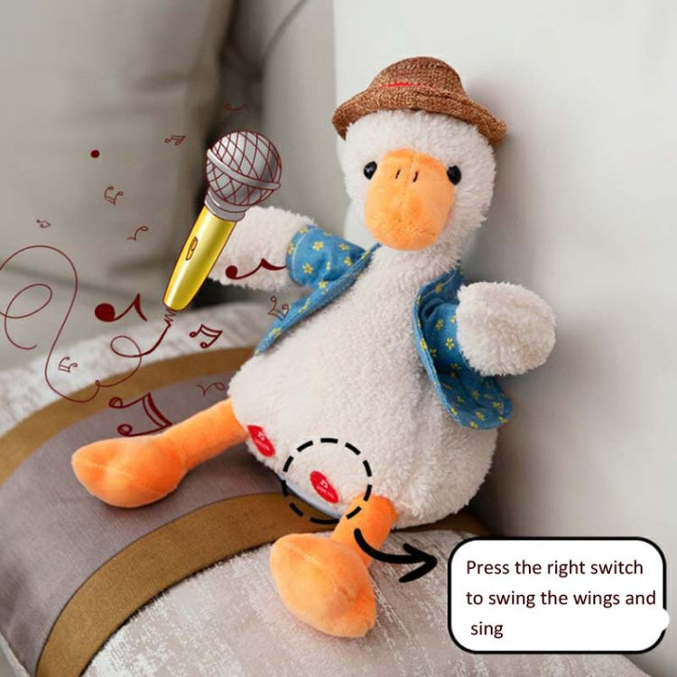 Repeat Duck Tricky Duck Learn Talking Singing Plush Duck Toy, Style:Battery Powered - Electronic Pets by buy2fix | Online Shopping UK | buy2fix