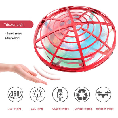 Colorful Lights 5 Induction Quadcopter UFO Mini Drone, Colour: Red - RC Aircrafts by buy2fix | Online Shopping UK | buy2fix