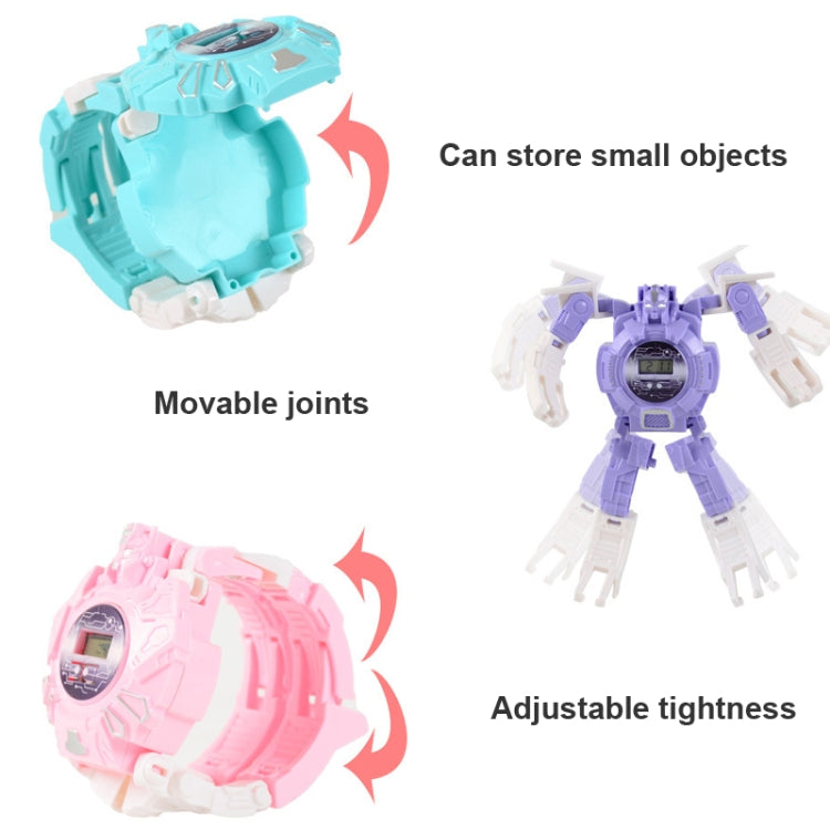 3 PCS Children Electronic Watch Cartoon Deformation Robot Toy Watch(Blue) - Electronic Pets by buy2fix | Online Shopping UK | buy2fix