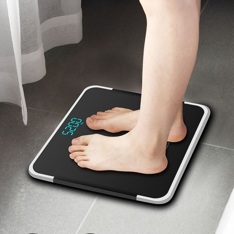 AOHANG7 USB Weight Scale With LED Hidden Screen Tempered Glass Body Scale(Bright Black) - Body Scales by AOHANG7 | Online Shopping UK | buy2fix