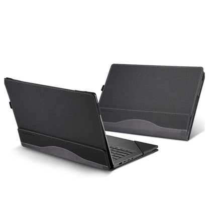 For Samsung Galaxy Book 4 Pro 360 16 Inch Leather Laptop Anti-Fall Protective Case(Black) - 15.6 - 17 inch by buy2fix | Online Shopping UK | buy2fix