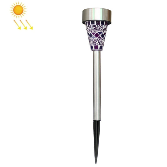 3 PCS H4011 Solar Outdoor Waterproof Mosaic Lawn Light(Purple) - Solar Lights by buy2fix | Online Shopping UK | buy2fix