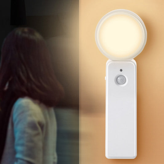 1.2W LED Intelligent Human Body Induction USB Charging Night Light, Light color: Sensor Warm Light - Sensor LED Lights by buy2fix | Online Shopping UK | buy2fix