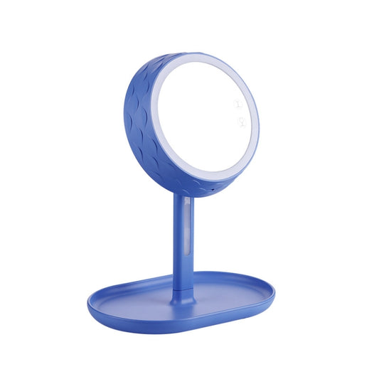 GJ-101 Home LED Desktop USB Makeup Mirror(Smoke blue) - Mirror by buy2fix | Online Shopping UK | buy2fix