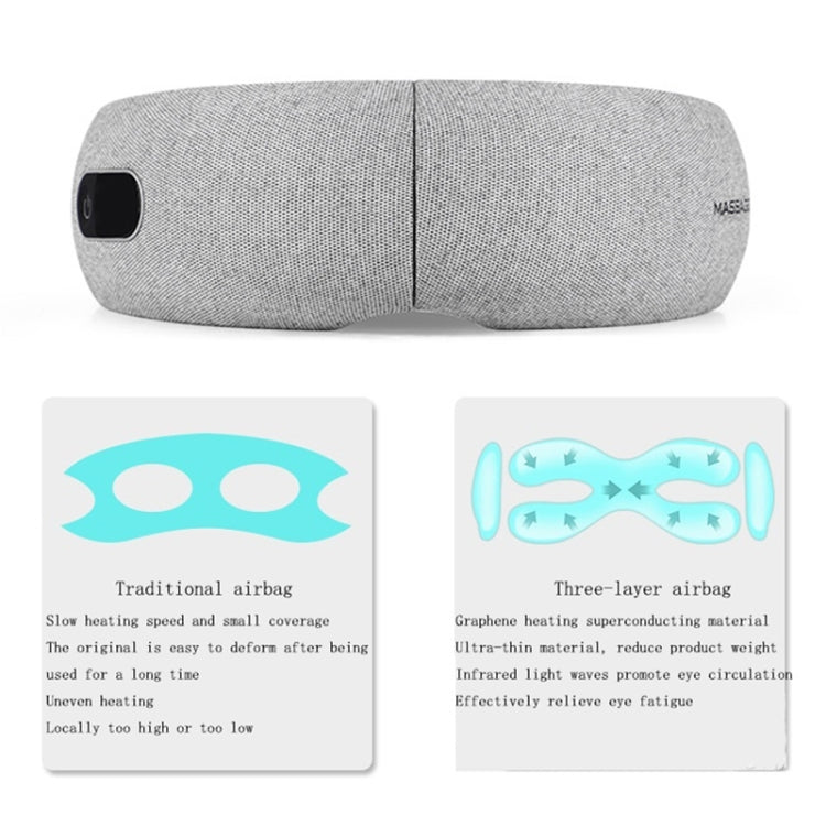 Three-Layer Airbag Smart Eye Massager, Specification: English(Grey) - Massage & Relaxation by buy2fix | Online Shopping UK | buy2fix