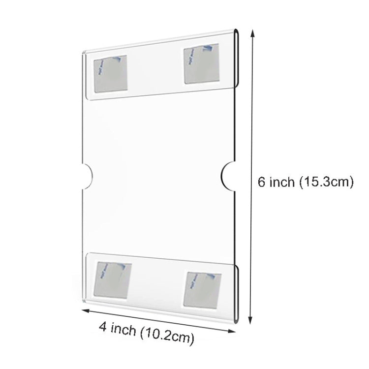 2 PCS 4x6 Inch Wall Mounted Acrylic Signage Bracket Wall Photo Frame - Holder & Storage Rack by buy2fix | Online Shopping UK | buy2fix