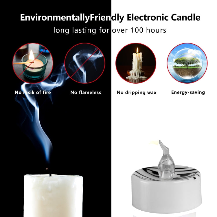 Halloween Electronic LED Candle Light, Color: Warm White Flash(White -shell Ghost Face) - Halloween Decoration Lamps by buy2fix | Online Shopping UK | buy2fix