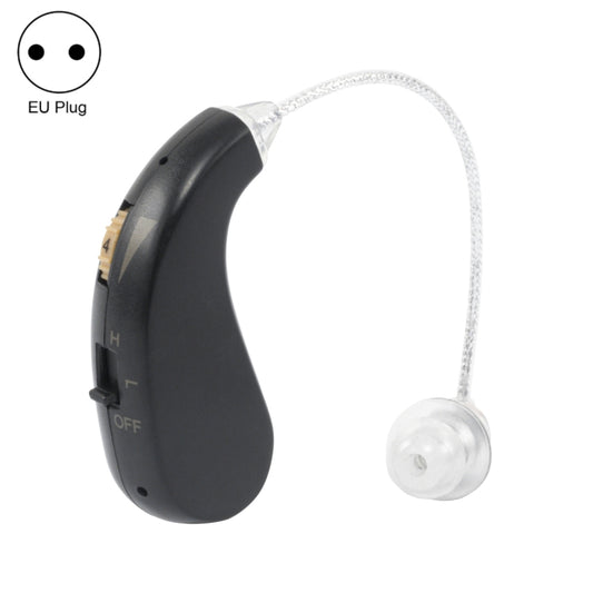 Portable Rechargeable Invisible Hearing Aid EU Plug(Black) - Hearing Aids by buy2fix | Online Shopping UK | buy2fix