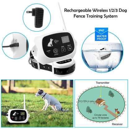 KD-661 500m Wireless Electric Dog Pet Fence Shock Collar,Spec: For One Dog(US Plug) - Training Aids by buy2fix | Online Shopping UK | buy2fix