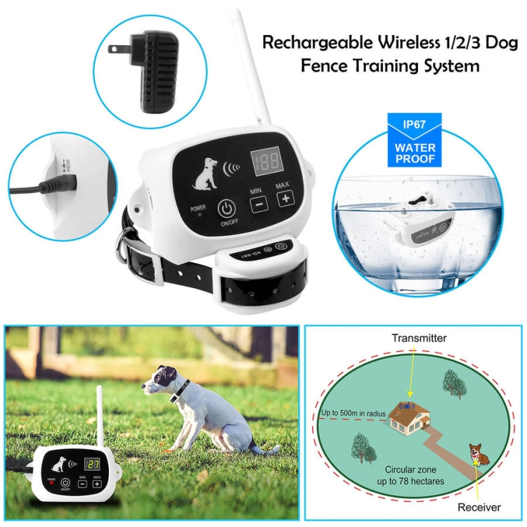 KD-661 500m Wireless Electric Dog Pet Fence Shock Collar,Spec: For One Dog(EU Plug) - Training Aids by buy2fix | Online Shopping UK | buy2fix
