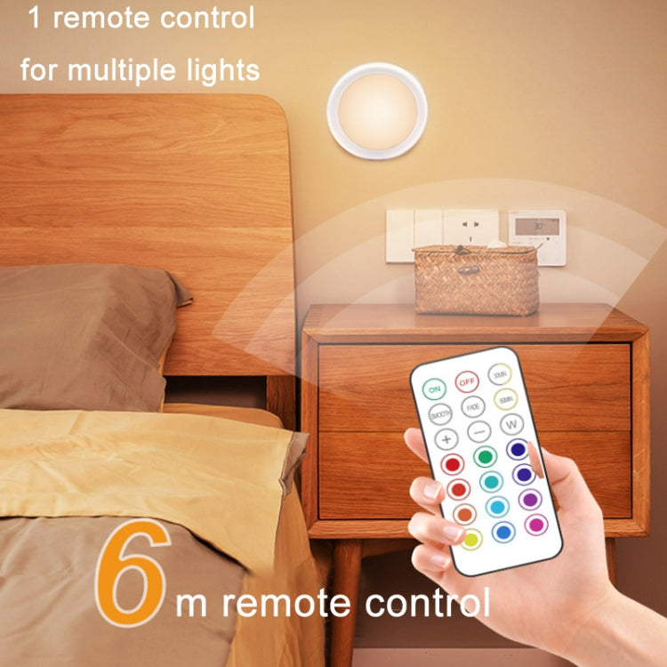 6 Lights 2 Remote Control 13-colour Night Light RGB Infrared Dimmable Cabinet Light - Novelty Lighting by buy2fix | Online Shopping UK | buy2fix