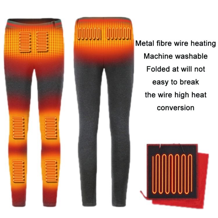 USB Rechargeable Smart Heating Outdoor Thickened Casual Trousers, Size: 3XL(Black) - Casual Pants by buy2fix | Online Shopping UK | buy2fix