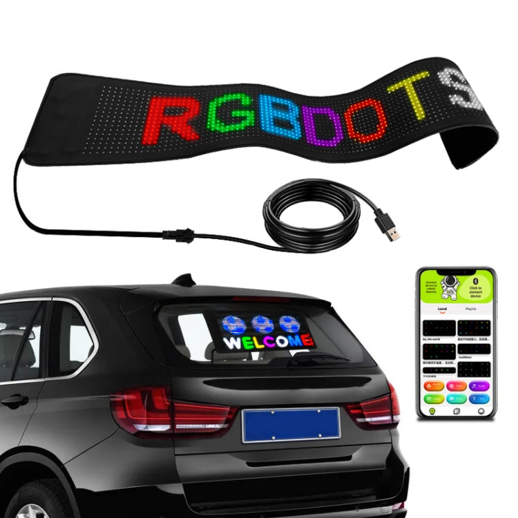 S3264RGB 390x187mm Car LED Flexible Display Cell Phone APP Control Bluetooth Connection - Car Monitor by buy2fix | Online Shopping UK | buy2fix