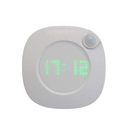 JMD-03 Human Body Infrared Sensor LED Night Light Wall Clock for Bathroom,Spec: Dry Battery Model - Sensor LED Lights by buy2fix | Online Shopping UK | buy2fix