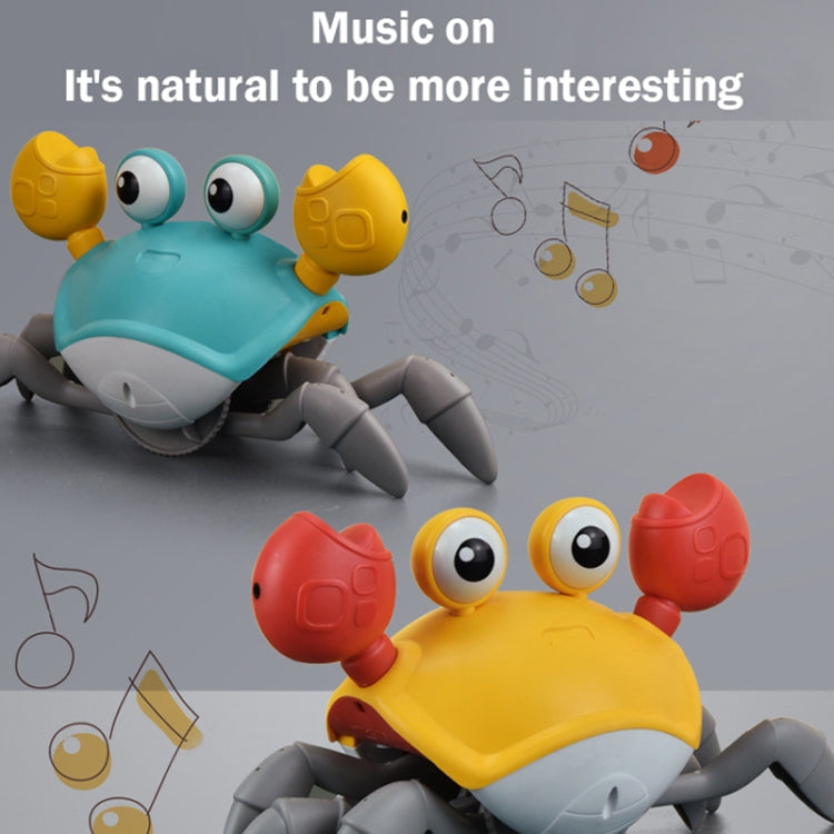 QC-3 Induction Electric Crab Automatic Obstacle Avoidance Light Music Charging Crab(Blue) - Music Toys by buy2fix | Online Shopping UK | buy2fix