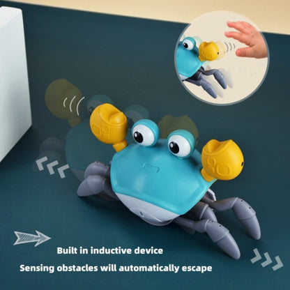 QC-3 Induction Electric Crab Automatic Obstacle Avoidance Light Music Charging Crab(Blue) - Music Toys by buy2fix | Online Shopping UK | buy2fix