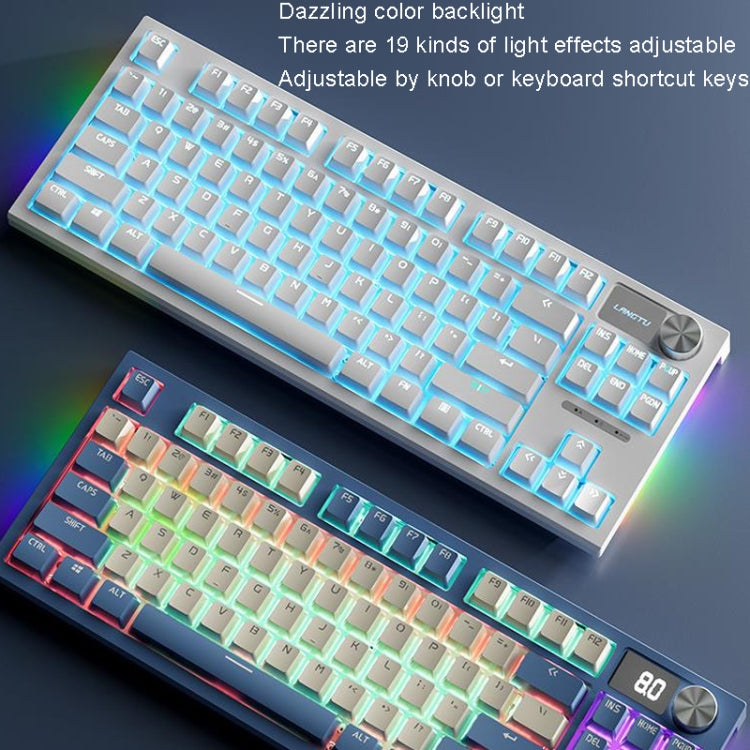 LANGTU LT84 Mechanical Luminous Keyboard, Style: Wired Single-mode Silver Gray Shaft (Daybreak) - Wired Keyboard by LANGTU | Online Shopping UK | buy2fix