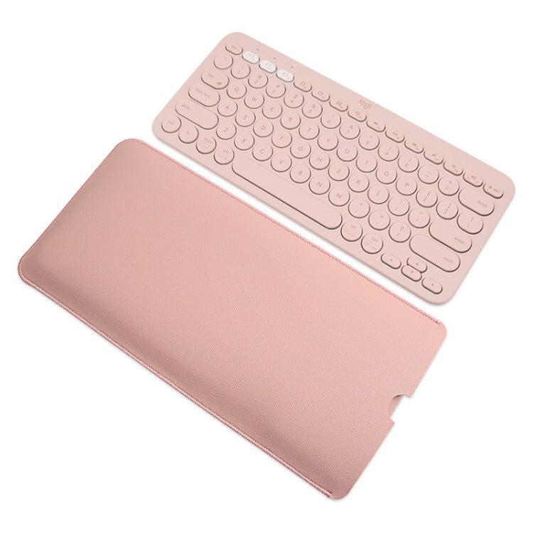 For Logitech K380 Leather Keyboard Thin and Lightweight Portable Liner Bag Waterproof Protective Cover(Pink) - Other by buy2fix | Online Shopping UK | buy2fix